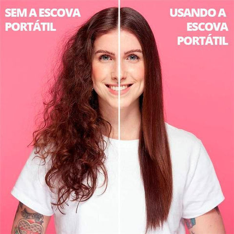 Escova Iônica Elétrica Portátil de Cabelo