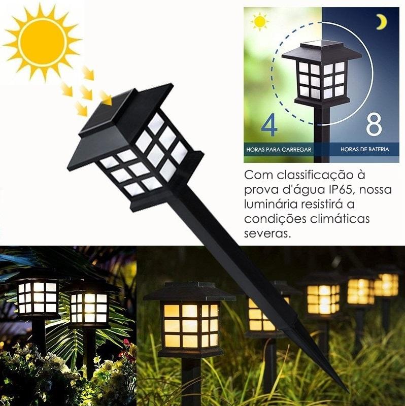 Luminária Solar para Jardim, LED à Prova D’água IP65