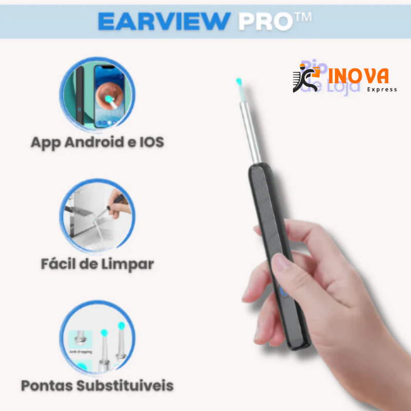 Removedor de Cera de Ouvido com Câmera Seu Novo Parceiro na Saúde Auditiva - EarView Pro™