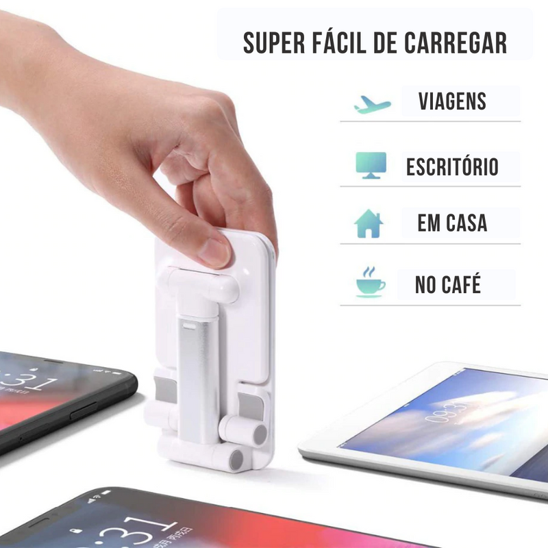 Suporte Celular e Tablet –  Dobrável, Ergonômico e Portátil