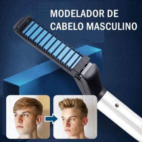 BeardPro® Modelador e Alinhador de Barba e Cabelo Bivolt 3em1 (+ Desconto Extra)