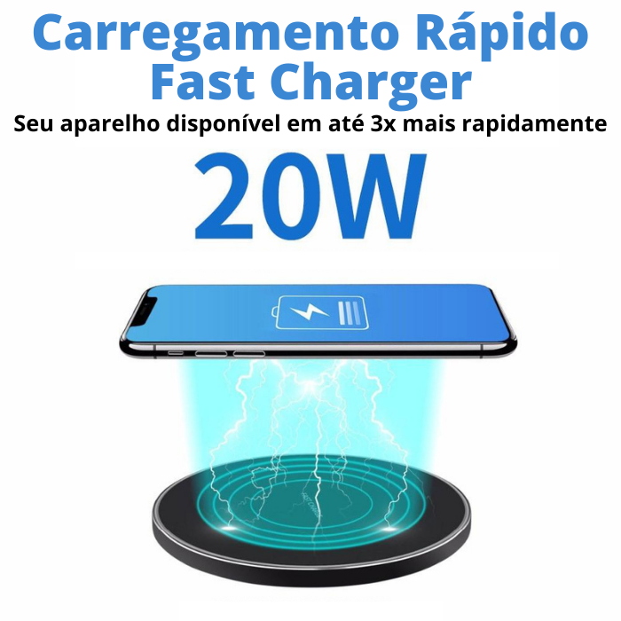 Carregador Para Celular Sem Fio Por Indução Carregamento Rápido – Fast Charger