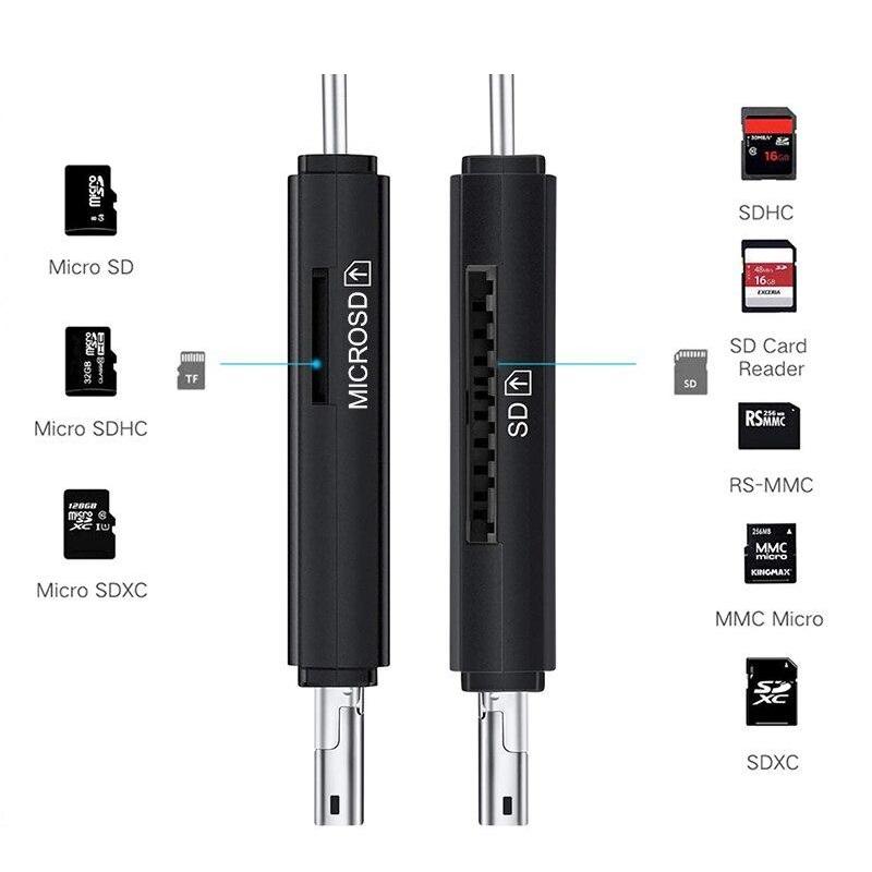 Leitor de Cartão de Memória Externo 3 em 1