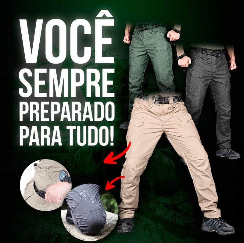 Calça Tática Militar Ultra Resistente e Impermeável + Cinto de Brinde