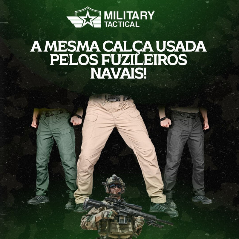 Calça Tática Militar Ultra Resistente e Impermeável + Cinto de Brinde