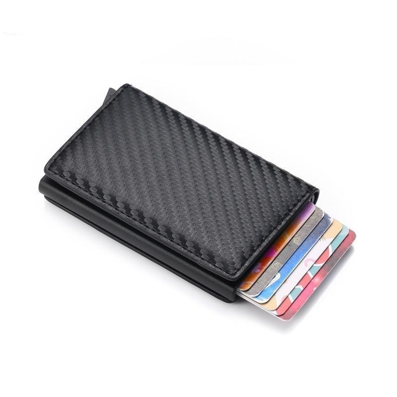 Carteira Inteligente - Slim Carbon em Couro - Oferta do Dia