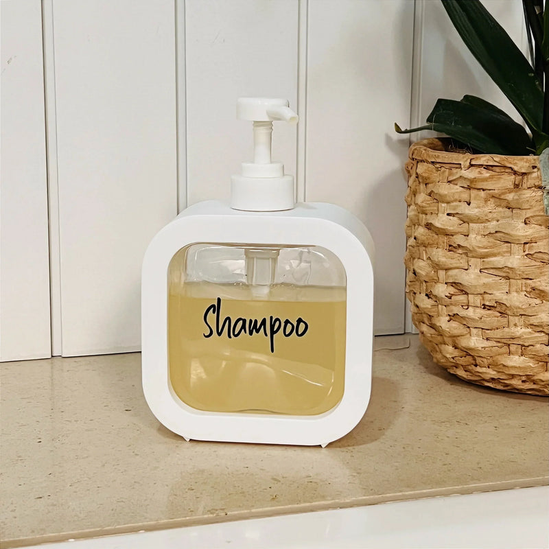 DISPENSER DE SHAMPOO WHITE SCRIPT PRETO 500ML