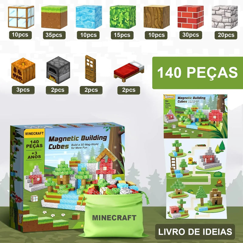 140 Blocos Minecraft + 03 Brindes